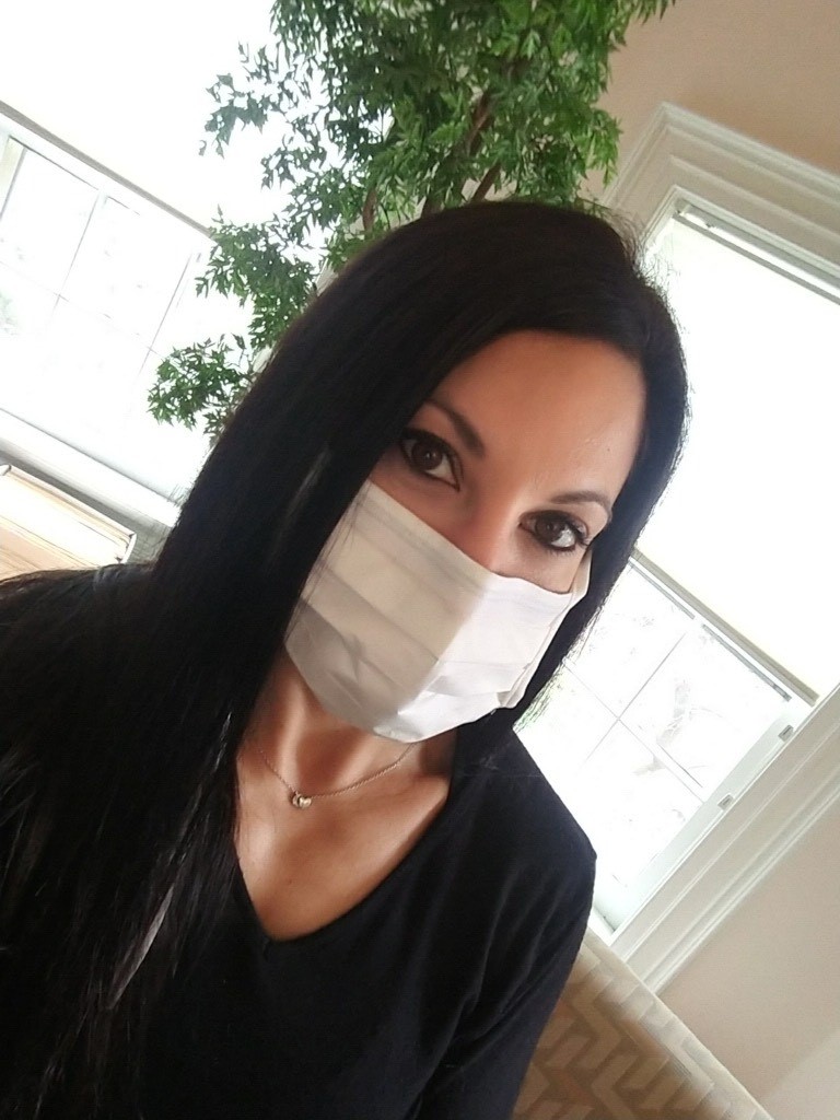 LPN Jen wearing a mask