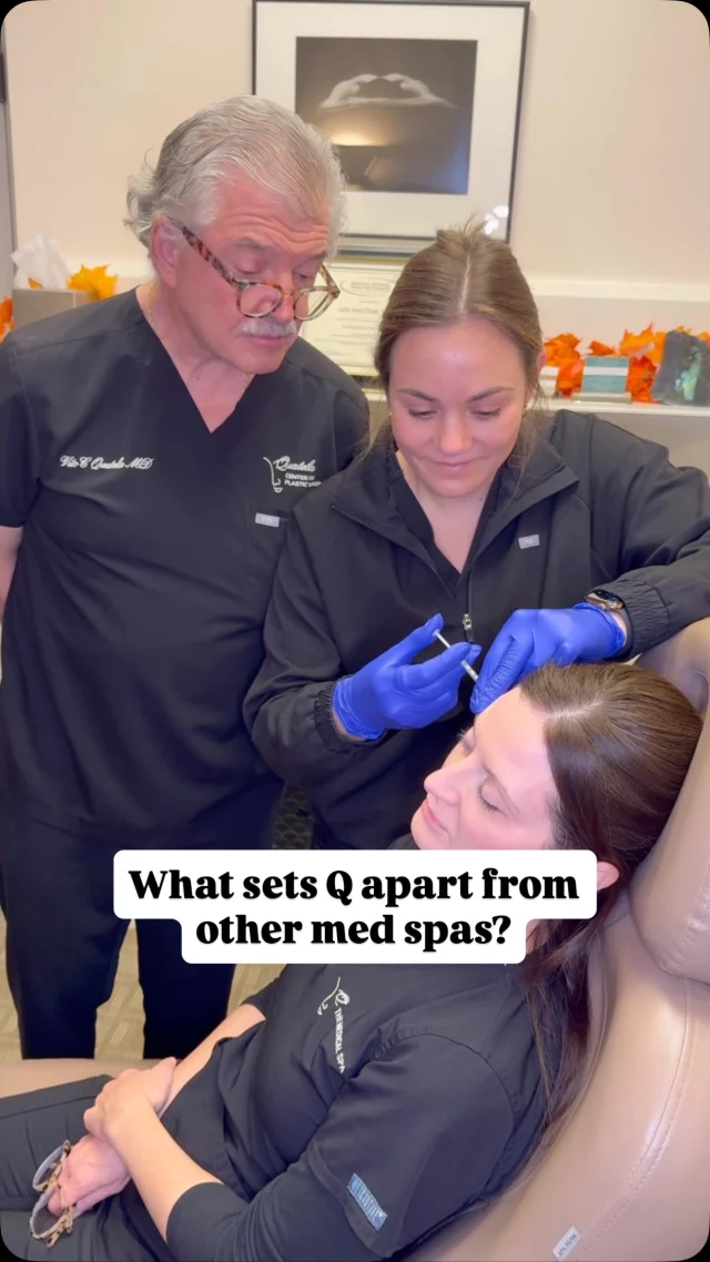 Meet Stacy, one of our injectors, sharing what today’s training with Dr. Quatela looked like.

Temple volumization with Juvéderm. Full-face collagen restoration with Sculptra. Each model assessed individually, each technique tailored to unique facial anatomy.

This is physician-led training - and it’s the Q difference you won’t find at other med spas. Our team learns directly from a double board-certified facial plastic surgeon who understands facial structure at a level that transforms good results into exceptional ones.

You deserve providers who know not just how to inject, but where, why, and how it all works together to help you look like yourself, just beautifully refreshed.