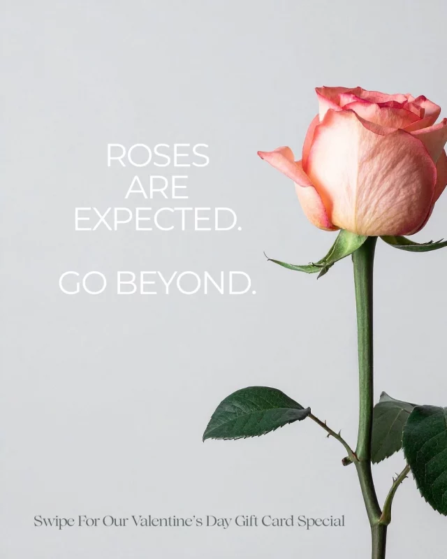 Give them something they’ll actually remember this year.

Swipe to see our Valentine’s gift card deals-because bonus dollars on treatments they’ve been wanting beats a dozen roses every time.

Available in-office at either Q location through 2/14. Bonus dollars valid on treatments $150+